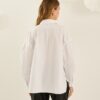 SOUVENIR Camicia over taglio dritto con manica a sbuffo