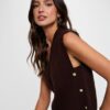 A4179E8123D9F08C44CDB9152547DD1C_ MORGAN Gilet in maglia scollo a v e bottoni laterali