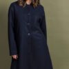 PEPE ROSA Cappotto midi over con bottoni dietro
