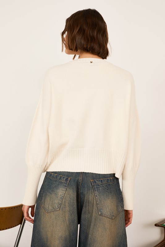 PHILIA LOFT Maglia girocollo con manica a sbuffo