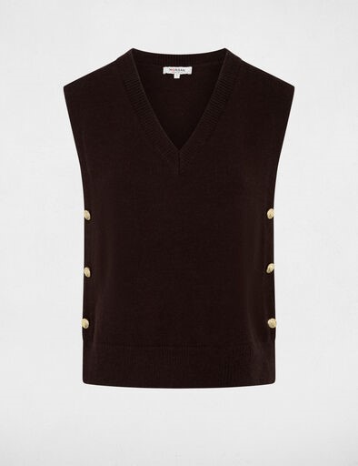 A67BC4CA6B10D900EBD44043E7687A8A_ MORGAN Gilet in maglia scollo a v e bottoni laterali