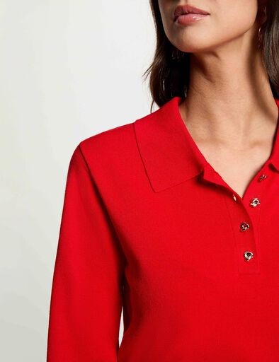 MORGAN Maglioncino polo bottoni oro