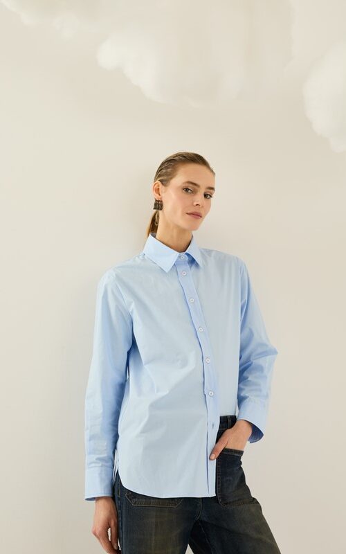 SOUVENIR Camicia in cotone taglio dritto