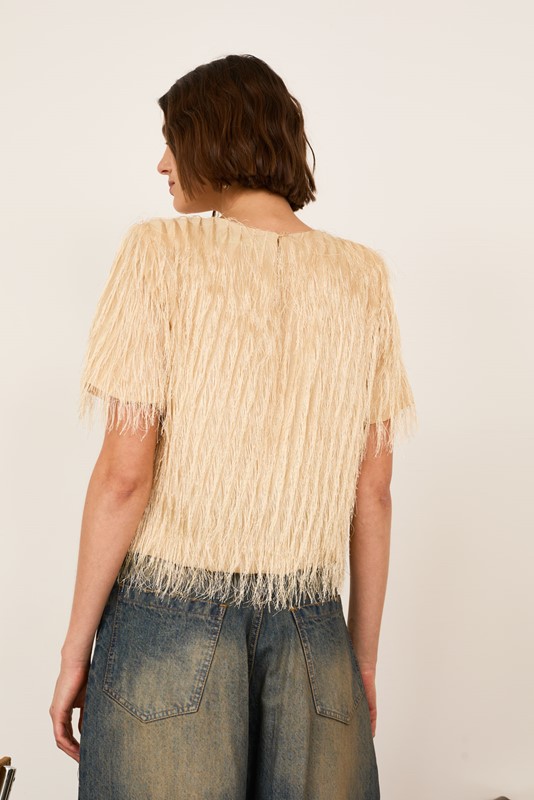 PHILIA LOFT Blusa con frange e spalline