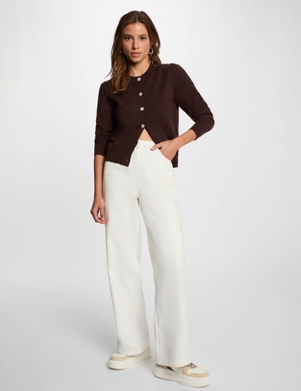 MORGAN Cardigan leggermente svasato con bottoni oro