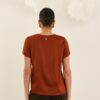 SOUVENIR T-shirt in viscosa elast girocollo mezza manica