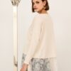 PHILIA LOFT Maglia scollo a barca con pizzo sul fondo
