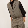 PHILIA LOFT Gilet melange con arricciatura sul fondo