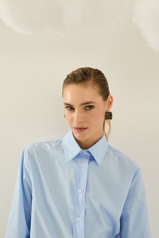 SOUVENIR Camicia in cotone taglio dritto