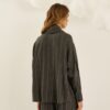 CAB313EFED7EB1581BF11772C4C4F591_ SOUVENIR Camicia over gessato oro misto lana con sciarpina