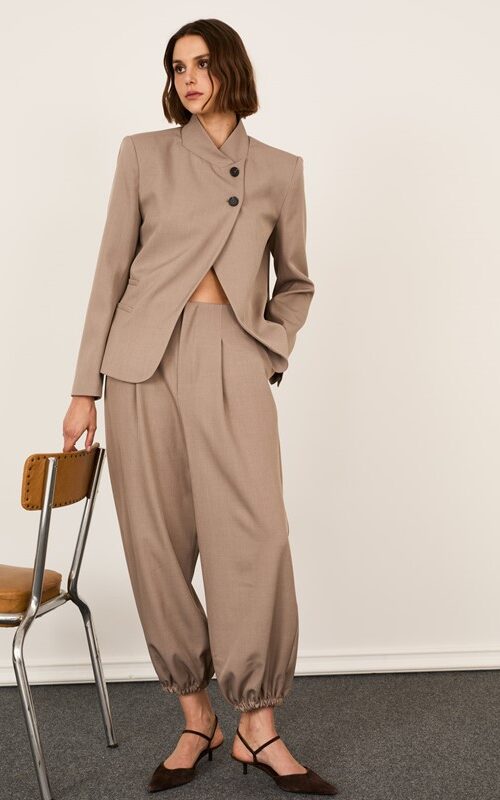 PHILIA LOFT Pantalone con pieghe e elastico sul fondo