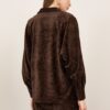 PHILIA LOFT Camicia in velluto stile giacca con alamari e manica ampia
