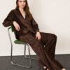 PHILIA LOFT Pantalone morbido in velluto con pences