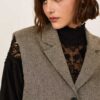 PHILIA LOFT Gilet melange con arricciatura sul fondo