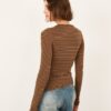 PHILIA LOFT Maglia girocollo  righine misto cachemire