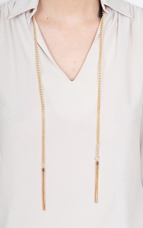 SISTE'S Blusa con accessori sul collo e maniche