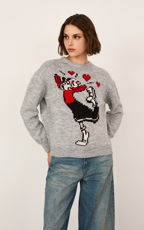 ED3867EA195FD39DAC2DDAF484A79070_ PHILIA LOFT Maglia girocollo over stampa olivia