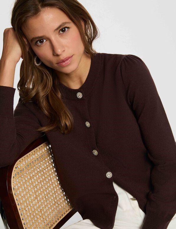 MORGAN Cardigan leggermente svasato con bottoni oro
