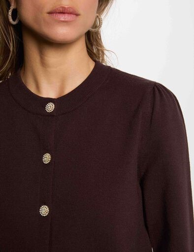 MORGAN Cardigan leggermente svasato con bottoni oro