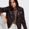 MORGAN Giubbino mod. chiodo ecopelle