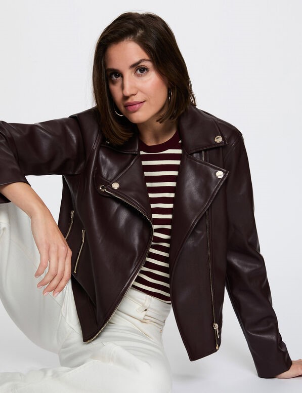 MORGAN Giubbino mod. chiodo ecopelle