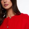 MORGAN Cardigan trecce con bottoni oro