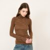F676ACE8519468386CCFDBDE0E1BEA87_ PHILIA LOFT Maglia collo alto righine misto cachemire