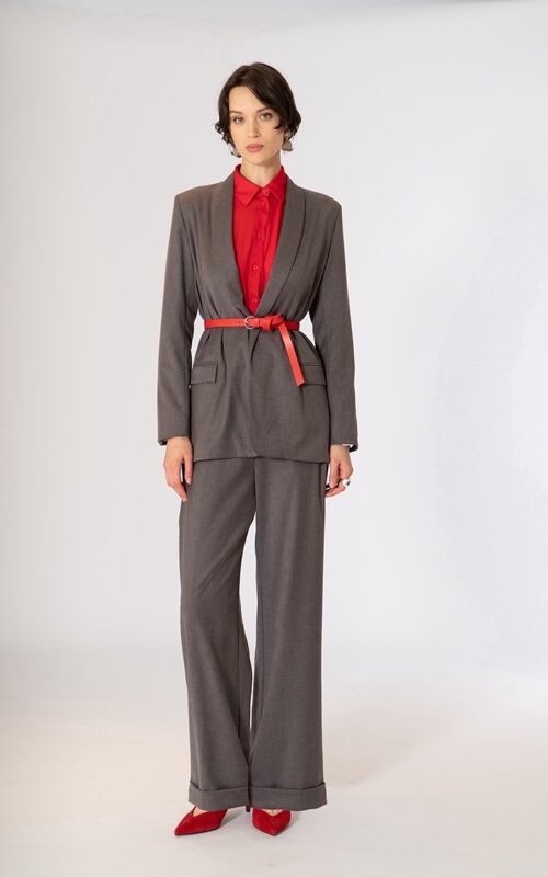 3092A98FFD4F5F87F7DE82F0F7DED15E_ SISTE'S Pantalone gamba dritta con risvolto e zip laterale