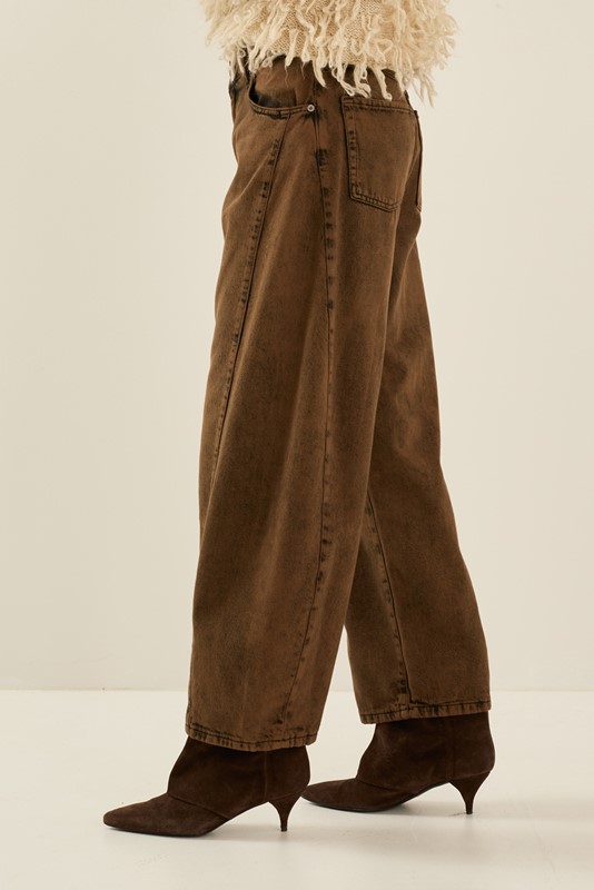 SOUVENIR Jeans mod. baloon lavaggio al cioccolato