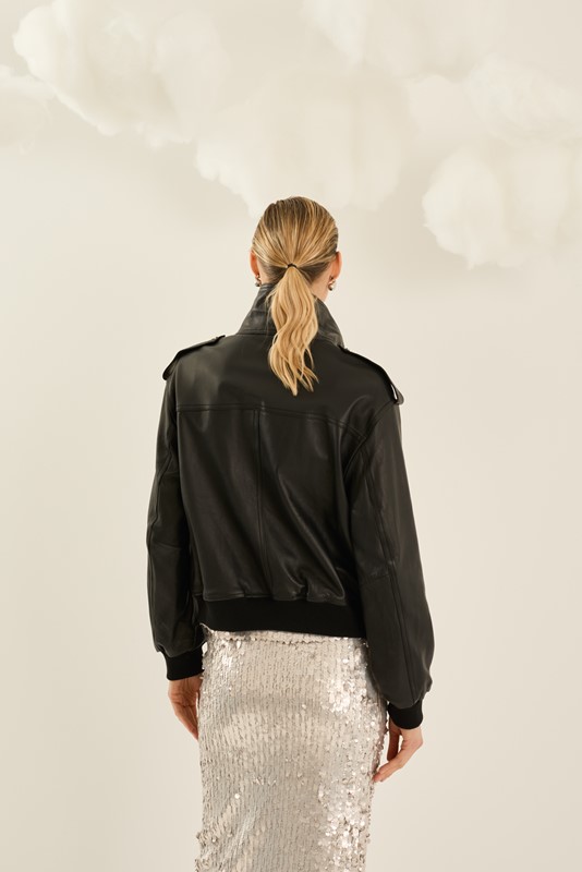 SOUVENIR Giubbotto in pelle modello bomber