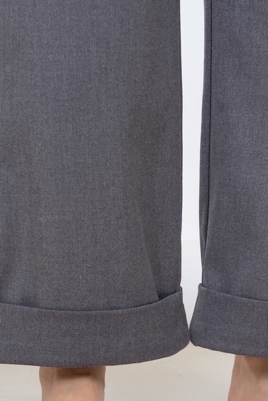 SISTE'S Pantalone gamba dritta con risvolto e zip laterale